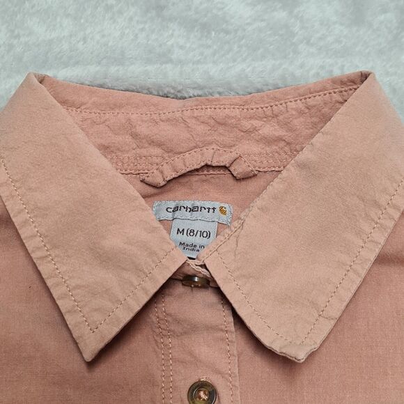 Carhartt Women’s Work Shirt Rugged Flex Bozeman Long Sleeve Rust Color Med 8/10 - Picture 2 of 10